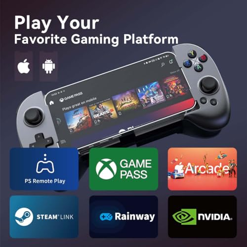 ShanWan Mobile Game Controller for iphoneAndroid with PHONE CASE Support Bluetooth Wireless Gamepad PS Remote Play Xbox Cloud Steam Link GeForce NOW MFi Arcade GamesLong Battery Life - Image 3
