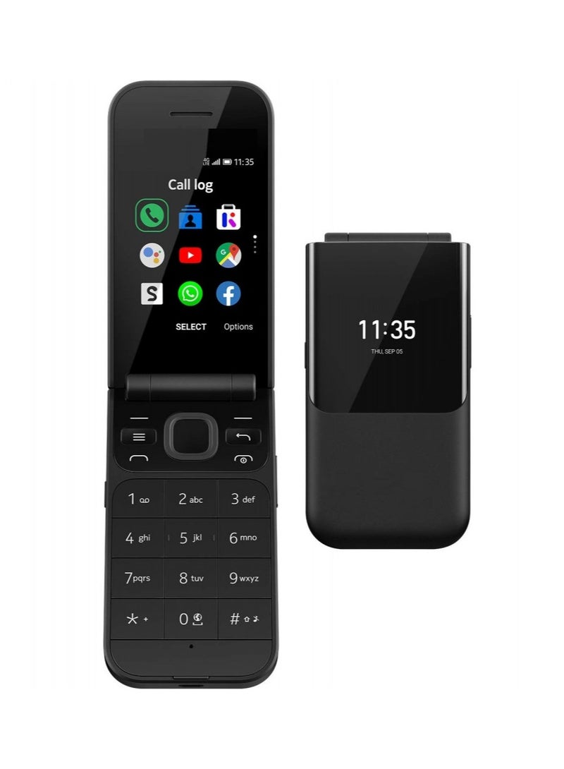 نوكيا موبايل 2720 فليب ثنائي الشريحة 4G أسود - Image 1