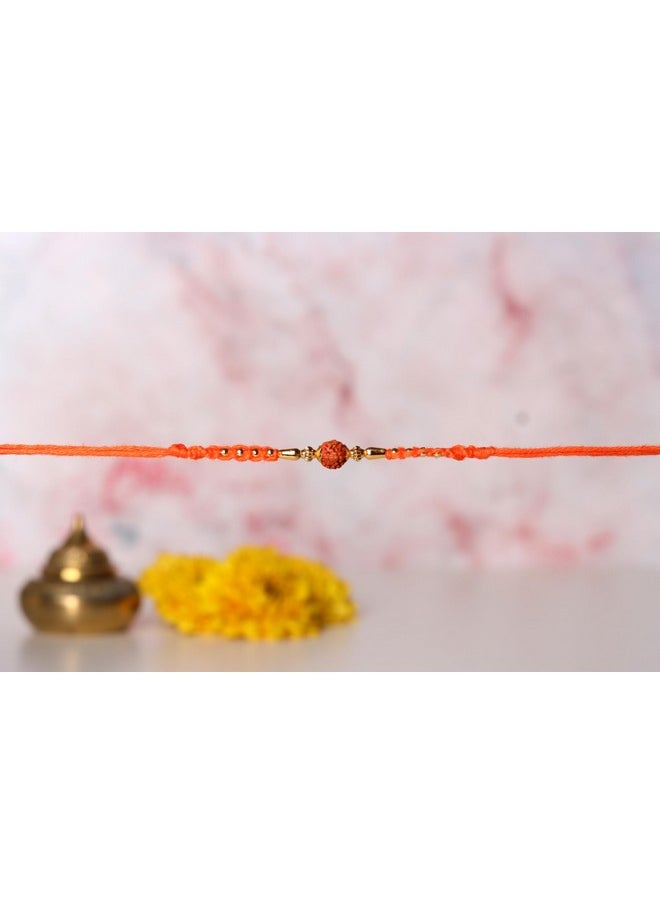 CHERKRAFT - CHERKRAFT Rudraksha Rakhi Set of 3 for Brother OM Rakshabandhan Rakhies Thread - 16 - Image 1