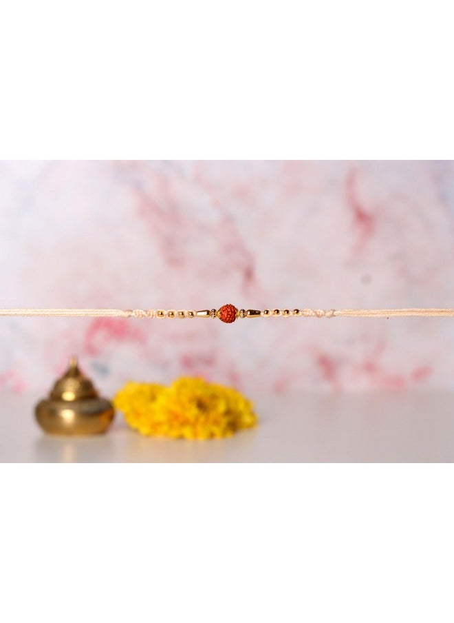 CHERKRAFT - CHERKRAFT Rudraksha Rakhi Set of 3 for Brother OM Rakshabandhan Rakhies Thread - 16 - Image 1