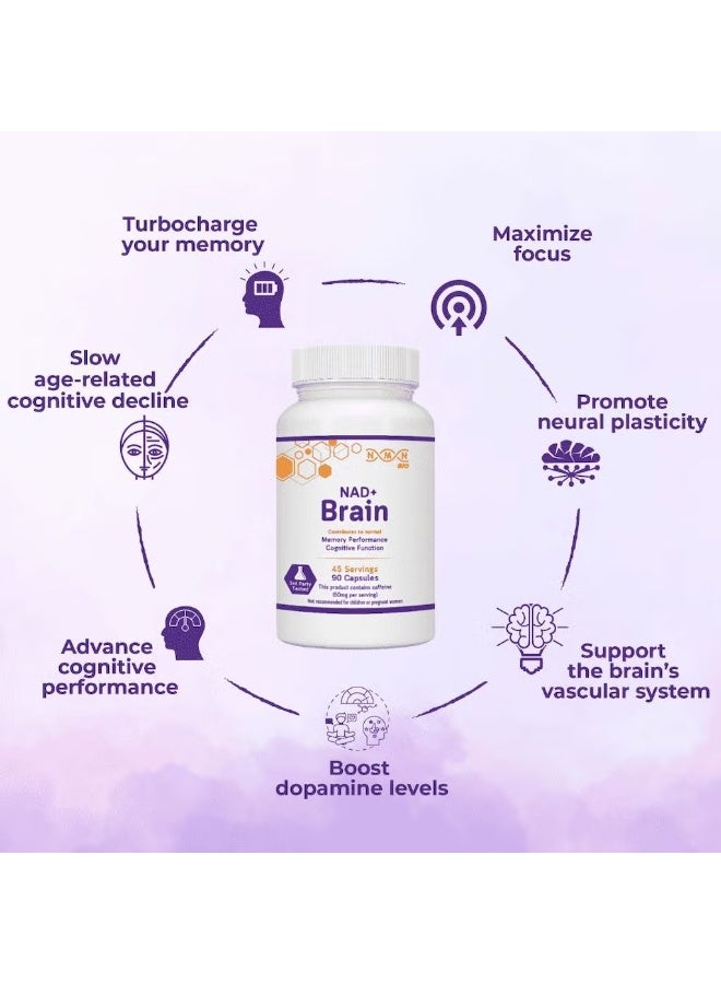 NMN Bio Nmn Nad+ Brain Support Cognitive Function, Energy And Healthy Aging 90 Capsules - Image 3