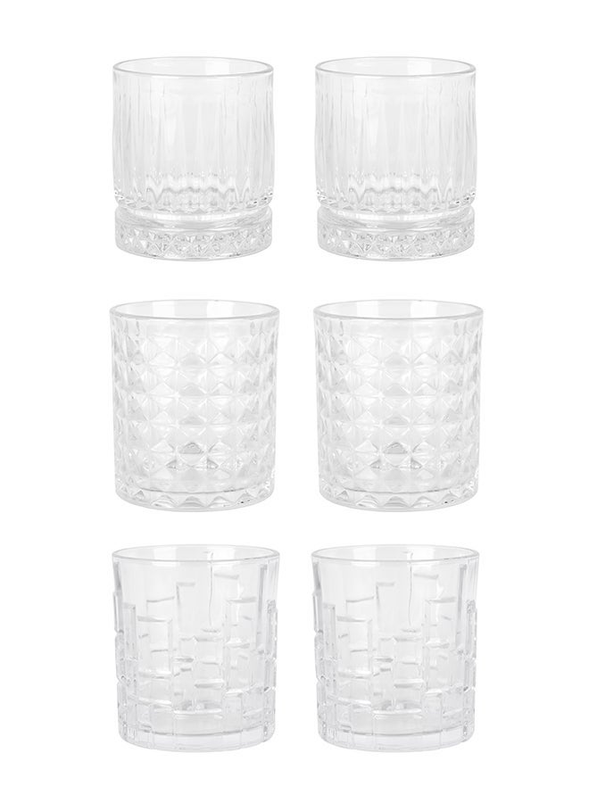 Ollieroo كؤوس ويسكي قديمة مزخرفة - كوب زجاجي متين سعة 330 مل بتصميم مختلط للكوكتيلات والماء والعصير والبيرة والنبيذ - مجموعة زجاجية خاصة - Image 3