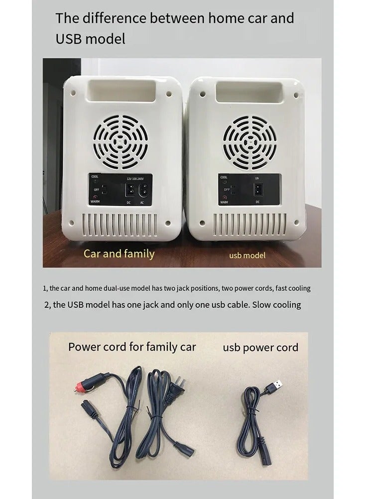 ET-LIFE Mini Fridge, 4L Refrigerator, Compact and Portable Cold Room, Low Noise Refrigerator, Cool & Heat Car Travel Storage, Makeup Skincare Fridge (Pink) - Image 5