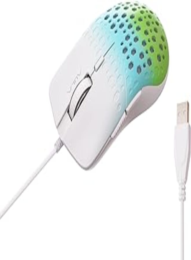 AULA S11 PEO Gaming Mouse with Colorful Lightning And Elegant Appearance Efficient For Computer - White
