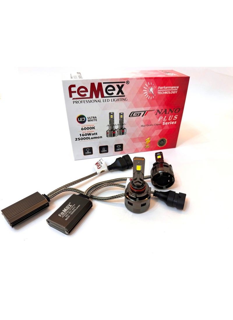 Femex GT Nano Plus Csp Lumiled Royal Chipset Radiator Cooled HB3 9005 LED Xenon LED Headlight  - Image 1
