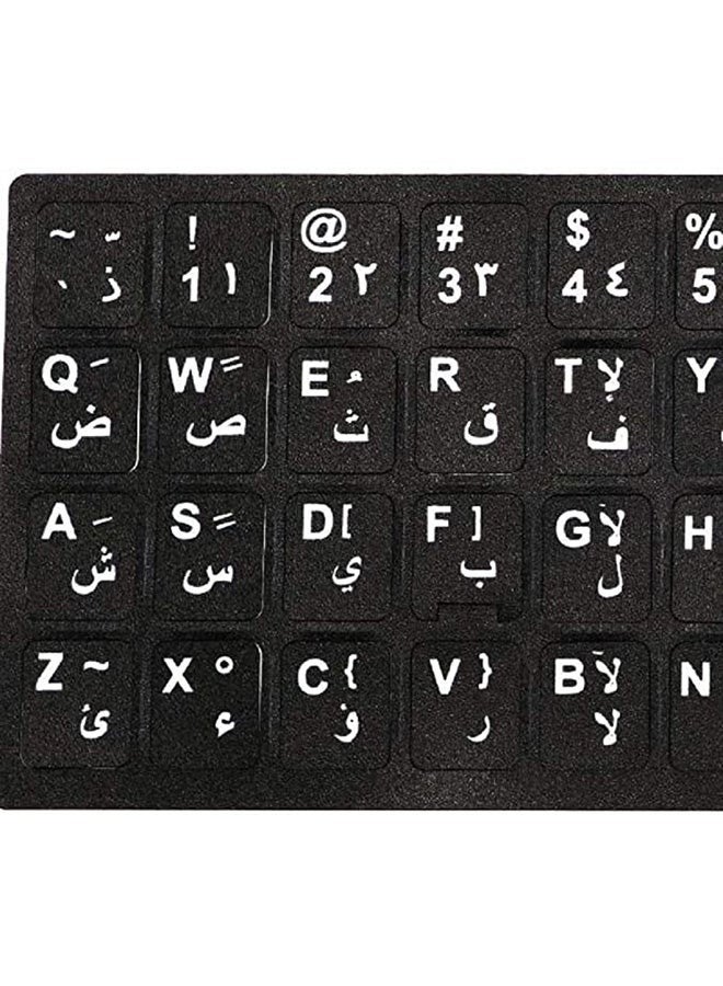 URBBKING Computer Arabic Label Keyboard Sticker black  - Image 3