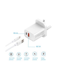 Generic 18W USB Fast Wall Charger Adapter Compatible with Apple iPhone 12/Pro/Max/Mini/SE/11/X XS, iPad Air/Pro, Galaxy S20/Note20/10, HUAWEI P40  - Image 2