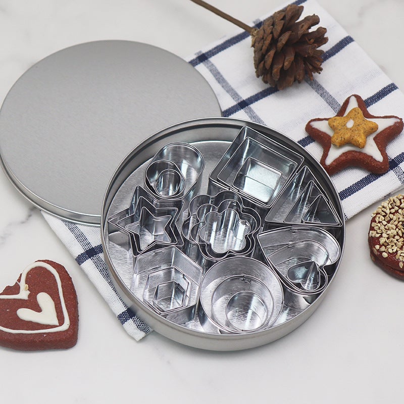 Stainless Steel 24 Piece Set Biscuit Mold Cookie Chocolate Cake Baking Set Diy Pattern Kitchen Tools - Image 3
