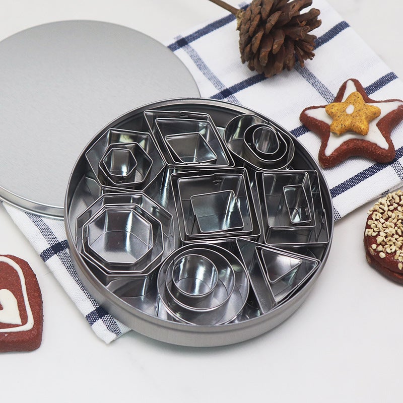 Stainless Steel 24 Piece Set Biscuit Mold Cookie Chocolate Cake Baking Set Diy Pattern Kitchen Tools - Image 4