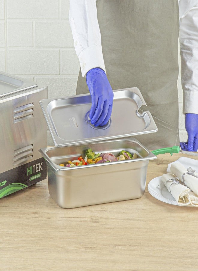 Restaurantware Steam Table Pan Cover 1 Count 12.8 x 6.9 Inch Stainless Steel Lid with Handle, Compatible 1/3 Size Container Sold Separately for Catering, Foodservice, and Commercial Kitchens - Image 4