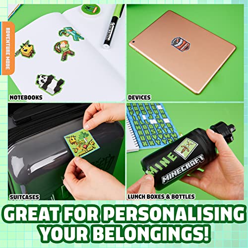 Minecraft Sticker Book for Kids - 28 Sheets, Over 1000 Creeper Collector Stickers for Scrapbooking, Creative Activity Set, Gamer Gifts for Boys - Image 5