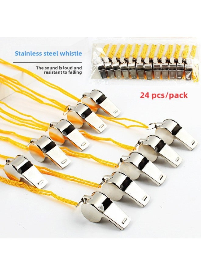Generic Referee Special Whistle Metal Whistle Stainless Steel Iron Whistle Coach Special Command Whistle Outdoor Sports Whistle-Color:Individual Bag Of Metal Whistles [golden Yellow Wire] - Image 4