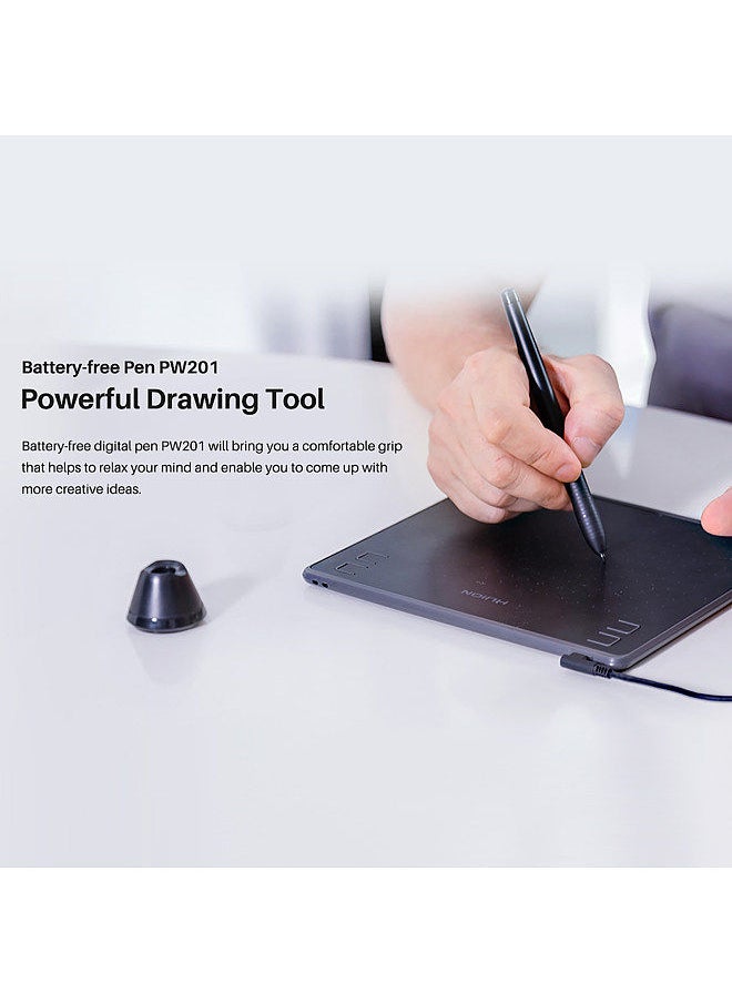 HUION - PW201 Digital Pen Battery-free Digital Pen with 2 Programmable Buttons for H430P Graphic Tablet - Image 1