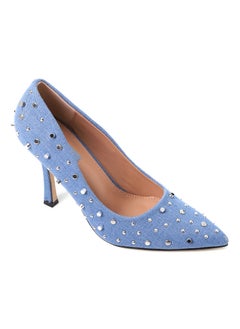 Slip On Studded Allover Statement Heels