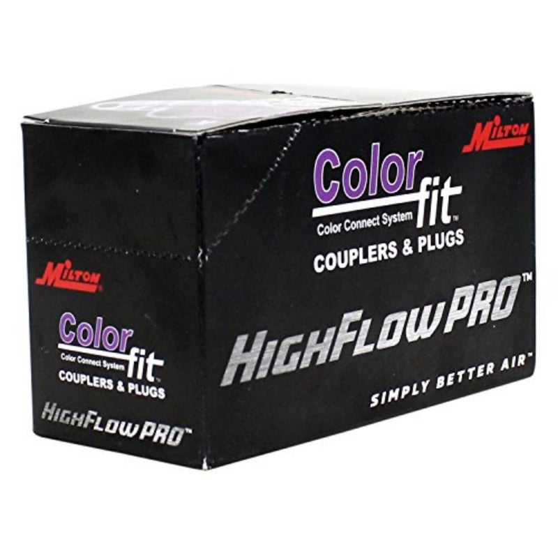 وصلة هوائية ColorFit HIGHFLOWPRO™ 765VC - نمط V، أرجواني - 1/4 بوصة NPT ذكر، (صندوق من 10) - Image 3