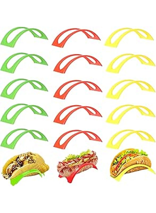 Taco Holder and Hot Dog Tray Set of 18 Pieces for Home Cooks and Party Hosts - Image 1