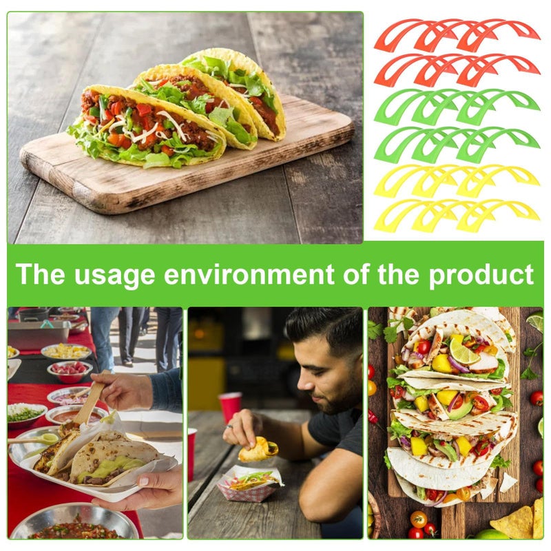 Taco Holder and Hot Dog Tray Set of 18 Pieces for Home Cooks and Party Hosts - Image 5