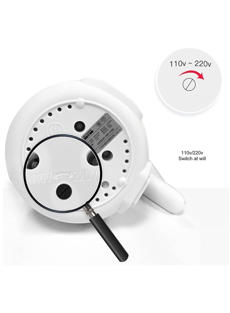 600ml Portable Folding Electric Kettle, Food Grade Silicone Kettle with Separable Power Cord, Mini Collapsible Water Container for Home Kitchen Outdoor (White) - Image 5