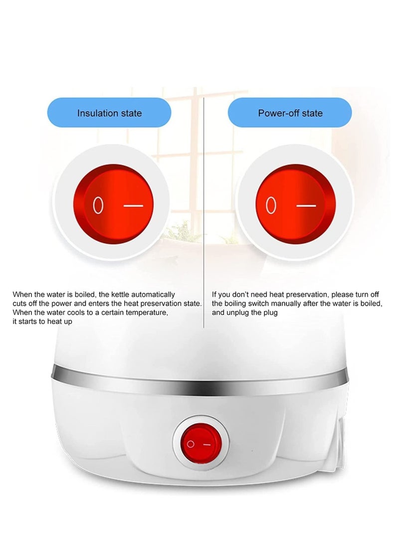 600ml Portable Folding Electric Kettle, Food Grade Silicone Kettle with Separable Power Cord, Mini Collapsible Water Container for Home Kitchen Outdoor (White) - Image 4
