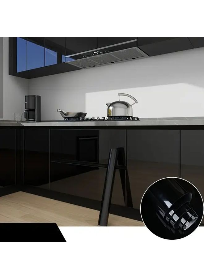 Black Vinyl Peel And Stick Wallpaper Heat Resistant Stainproof Kitchen Backsplash - Image 3