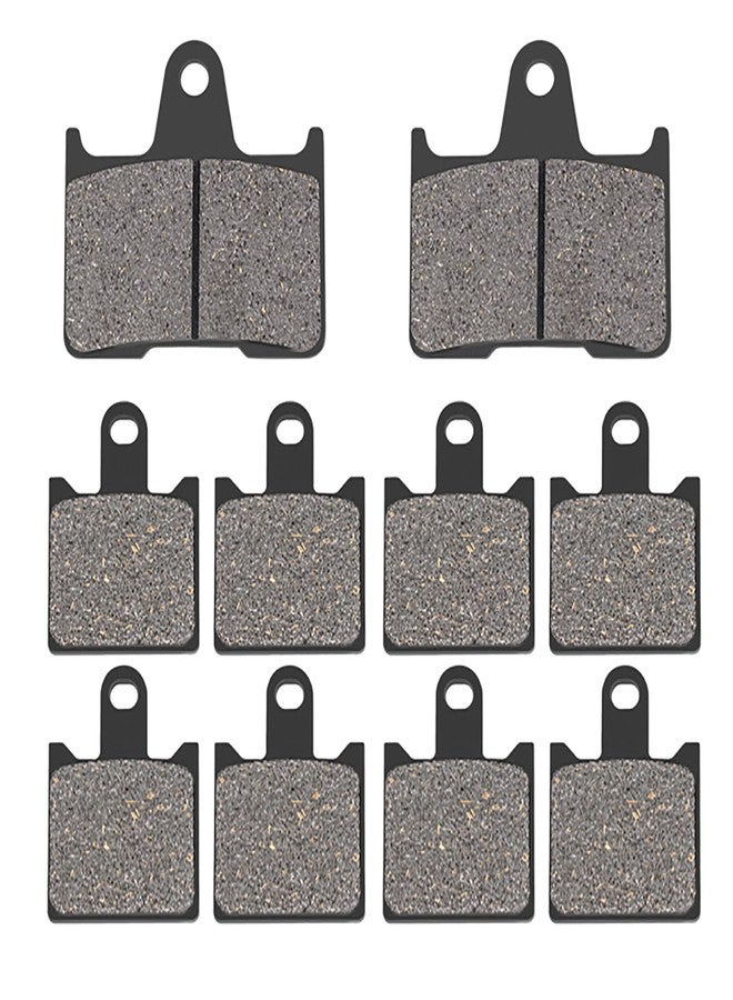 AHL Front & Rear Brake Pads Set for Kawasaki Concours 14 (ZG1400) ZG 1400/ GTR1400 GTR 1400 2008 2009 2010 2011 2012 2013 2014 (Semi-metallic) - Image 1