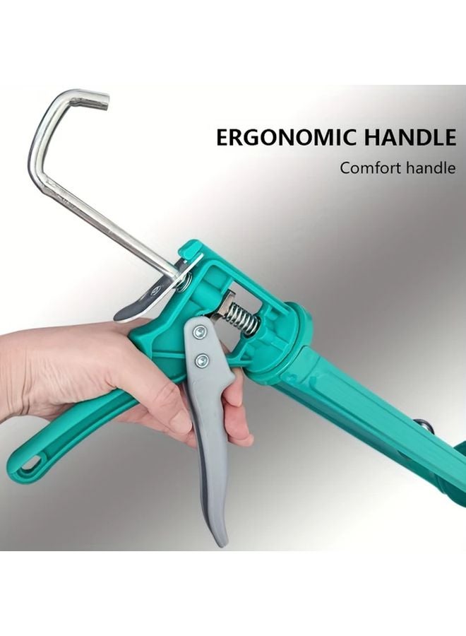 1PC Green Automatic Caulking Gun For Glass Adhesive And Sealant Smooth Finish - Image 3