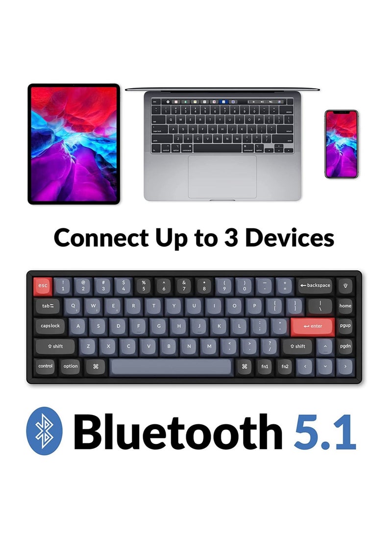 Keychron لوحة مفاتيح ميكانيكية لاسلكية مخصصة K6 Pro، ماكرو قابل للبرمجة QMK/VIA، مفتاح بني K Pro قابل للتبديل السريع، لوحة مفاتيح ألعاب مكتبية بإضاءة خلفية RGB من الألومنيوم بنسبة 65% لنظام التشغيل Mac وWindows وLinux  - Image 3