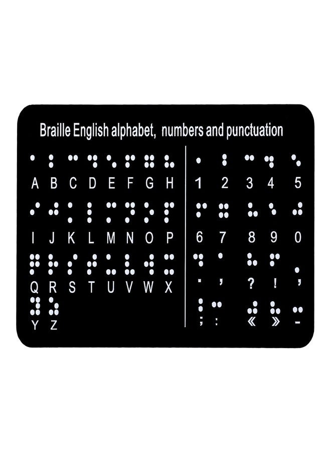 Aeaocvo Braille Alphabet Number Board, Learning Braille Letter Fingerboard with Carved Dots Alphabet Numbers Punctuation, Blind People Beginners Learn Teaching Aid, 7.5 x 4.5 inches - Image 1