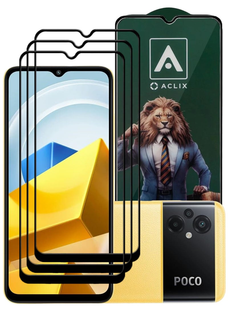 أكاليكس 3  قطع، حماية شاشة،  لهاتف شاومي بوكو M5  ، جودة ممتازة. - Image 1