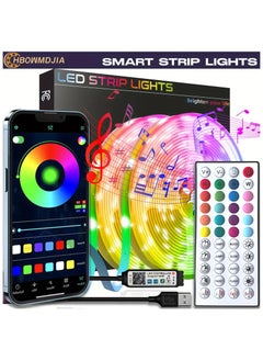 Scrolls LED Strips Lights with Remote, Led Lights Strip Music Sync, Flexible RGB Color Changing Led Lights Kit for Bedroom, DIY Color Options LED Strip for Home Decoration, Bar, Kitchen, Party (5 Meter)  - Image 1