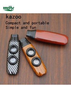 HOKE Kazoo, ABS Plastic Material Won't Crack, Wood Grain & Carbon Fiber Texture Surface, Easy To Learn