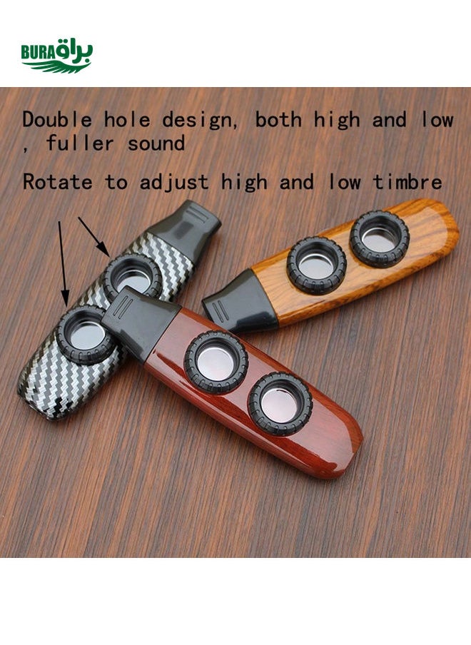BURAQ - HOKE Kazoo, ABS Plastic Material Won't Crack, Wood Grain & Carbon Fiber Texture Surface, Easy To Learn - Image 1