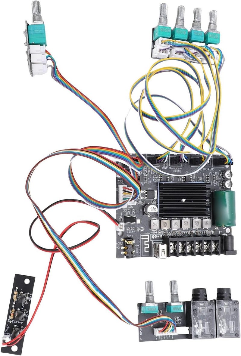 TOPINCN Amplifier Board, 50W+50W+100W Power with USB MIC Input 2.0 Channel Stereo AMP Board for DIY Speaker Sound System Audio Module - Image 3
