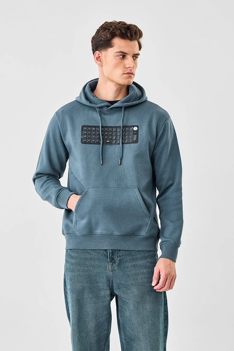 SNITCH Keyboard Printed Regular Fit Hoodie