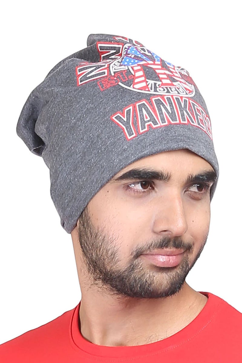 FabSeasons Cotton Beanie Cap and Skull Cap Charcoal Grey - Image 3