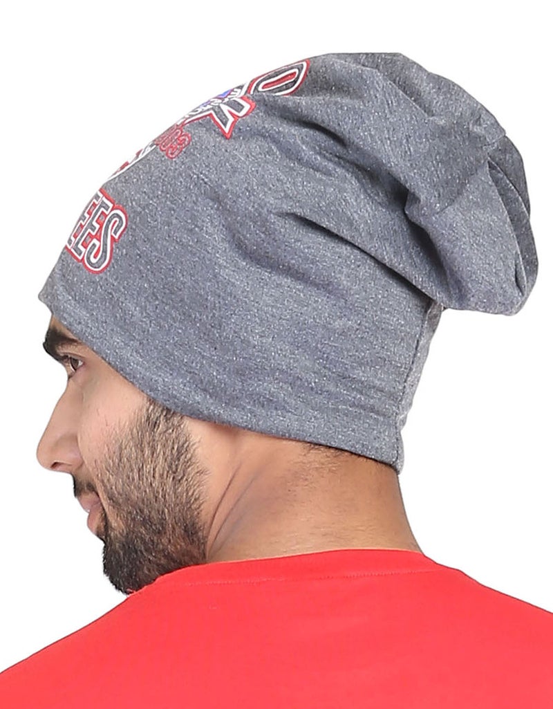 FabSeasons Cotton Beanie Cap and Skull Cap Charcoal Grey - Image 4