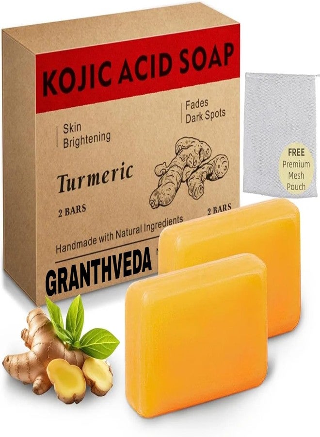 Granthveda Kojic Acid 2% Soap with Niacinamide for Pigmentation, Sun Damage & Dark Spots - Brightening Soap for Underarms, Face & Body - Suitable for All Skin Types - Pack of 2 (200g) - Image 4