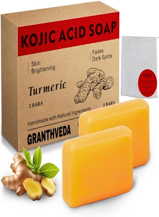 Granthveda Kojic Acid 2% Soap with Niacinamide for Pigmentation, Sun Damage & Dark Spots - Brightening Soap for Underarms, Face & Body - Suitable for All Skin Types - Pack of 2 (200g) - Image 5