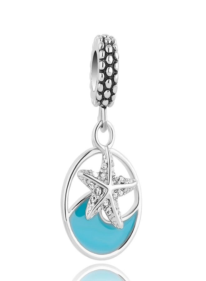 MiiFort Starfish Ocean Wave Charm Compatible with Pandora Bracelets Surfer Lover Gift Women Men Daughter Sports Seashell Auntie Birthday Christmas - Image 1