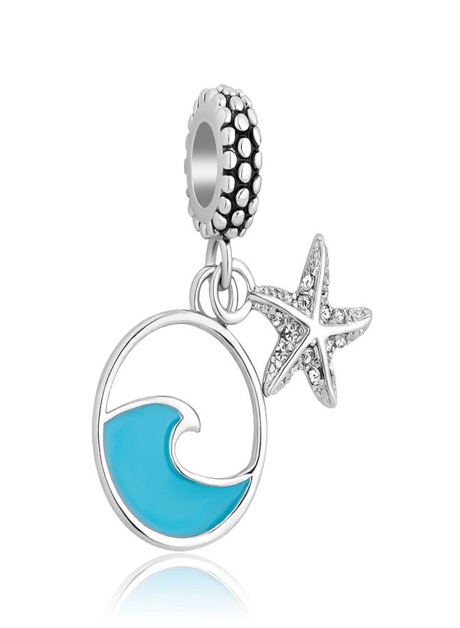MiiFort Starfish Ocean Wave Charm Compatible with Pandora Bracelets Surfer Lover Gift Women Men Daughter Sports Seashell Auntie Birthday Christmas - Image 2
