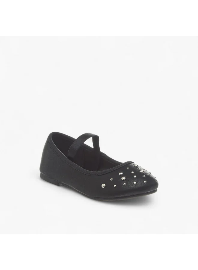فلورا بيلا من شو إكسبرس Girls Embellished Ballerina Shoes with Elasticated Strap