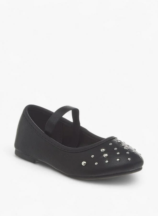 Flora Bella By Shoexpress Flora Bella Embellished Ballerina Shoes With Elasticated Strap
