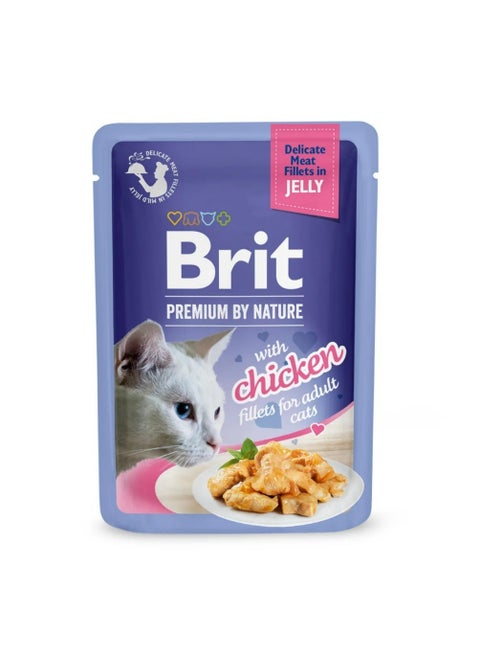 BRIT PREMIUM CAT POUCH 85G CHICKEN FILLETS