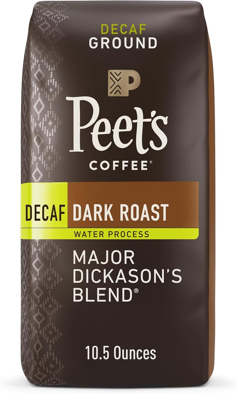 Peet's Coffee قهوة بييتس بدون كافيين - مزيج مايجور ديكاسون، 10.5 أونصة - Image 1