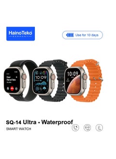 HainoTeko SQ-14 Ultra Waterproof Smartwatch with Large Screen AMOLED Display 10-Day Battery Life and 3 Pair Strap - pzsku/Z25E769401F7DDFED517DZ/45/_/1739968032/51be9eeb-bccc-40f8-a2d0-eae237252f31