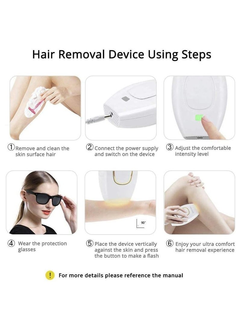 SCIENISH IPL Hair Removal Device At-Home Permanent Hair Remover Face & Whole Body-Permanent Hair Removal System (White)  - Image 2