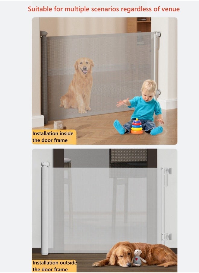 Retractable Door Rails Indoor Stairwell Child Protection Fences Pet Fences Free Of Punching And Punching Options 86*140cm With Two Installation Methods - pzsku/Z25E76E6D7C6137D7CA52Z/45/_/1704728666/670d637f-193d-483a-8a97-9b27ceb26fb1