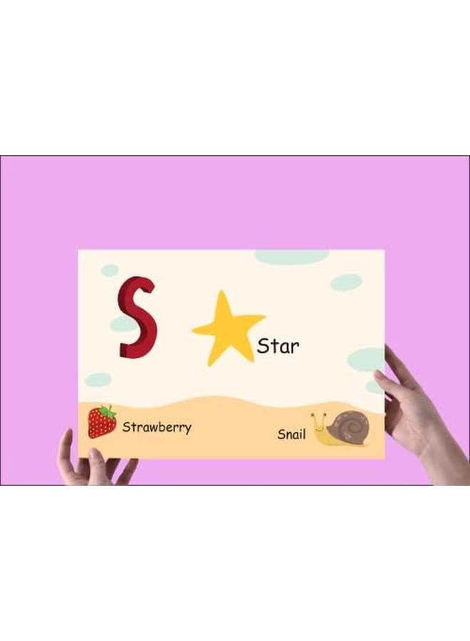 Funz S Alphabet Letter Printed Boards Animal Pattern Frames Matching Puzzle Game Educational Preschool Learning Toys Gift For Preschool Kids Size 45*30Cm  - Image 4