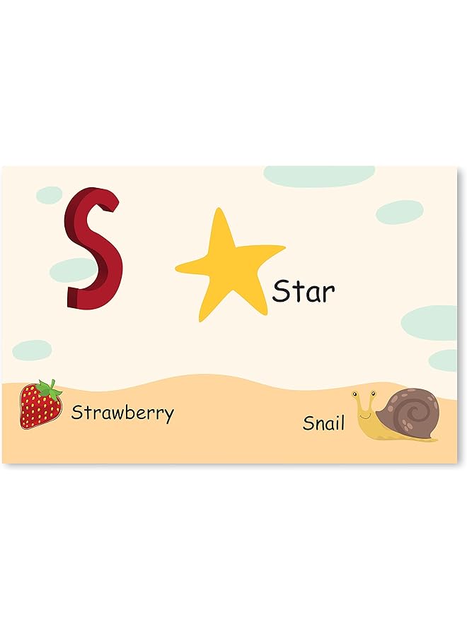 Funz S Alphabet Letter Printed Boards Animal Pattern Frames Matching Puzzle Game Educational Preschool Learning Toys Gift For Preschool Kids Size 45*30Cm  - Image 1