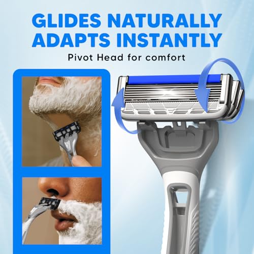 LetsShave Pro 6 Portable Razor for Men, Pack of 6 Disposable Razors | World's 1st 6 Blade Razor for Men |Smooth & Comfortable Shave - Image 5